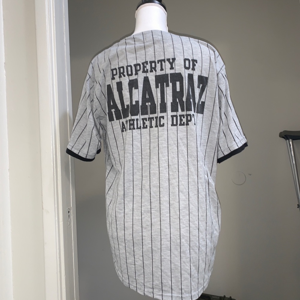 Alcatraz jail penitentiary hardball baseball jersey XL vintage make offers